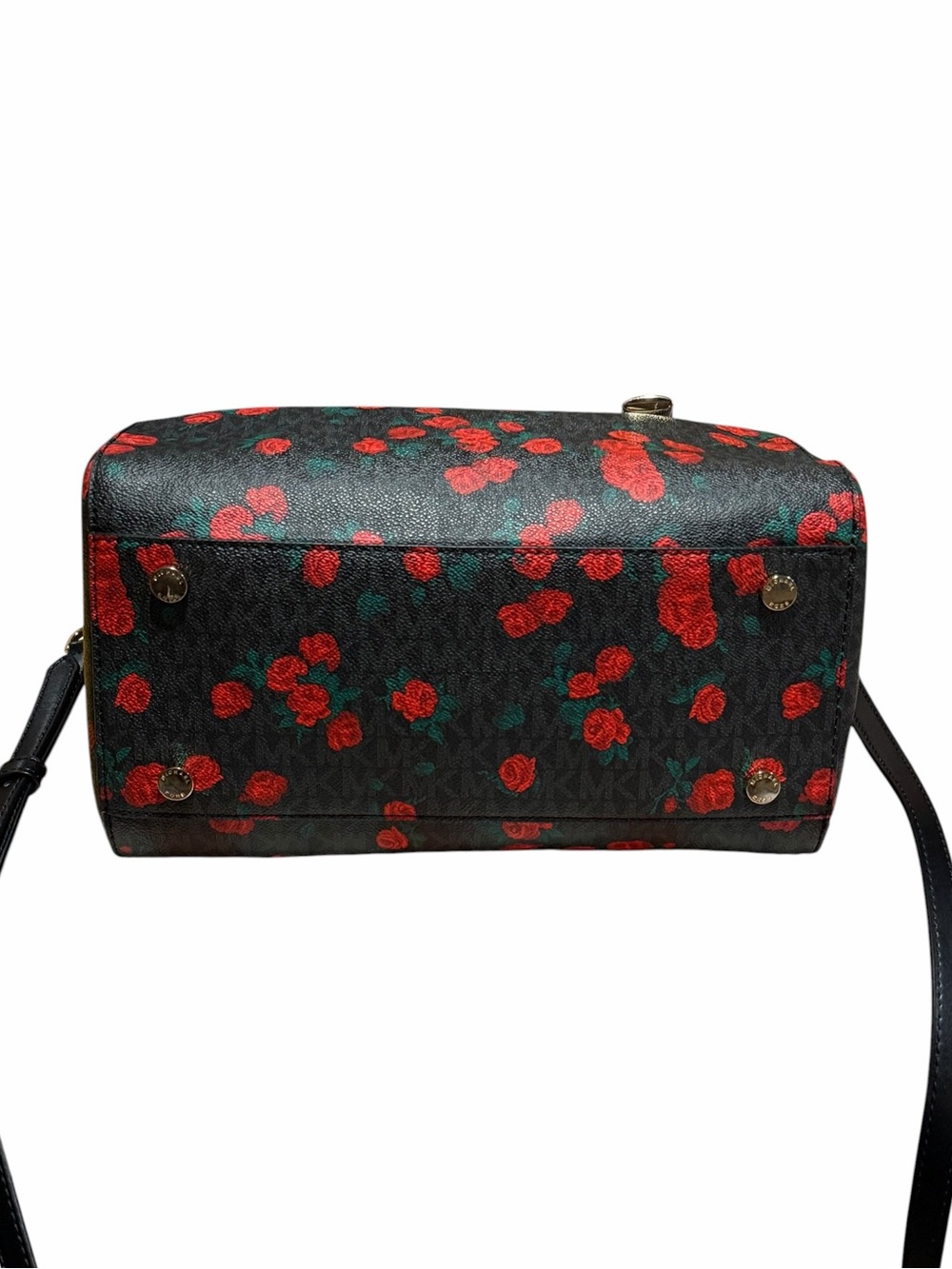 Michael Kors Hayes Large Duffle Satchel & Matching Flap Wallet Set – Rose Floral - Picture 5 of 13